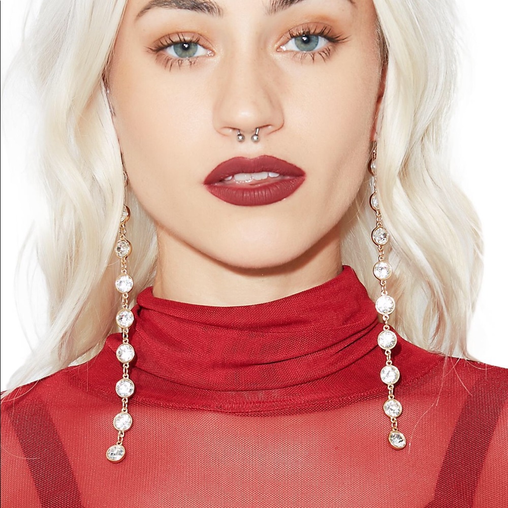 Rhinestone Statement drop earrings